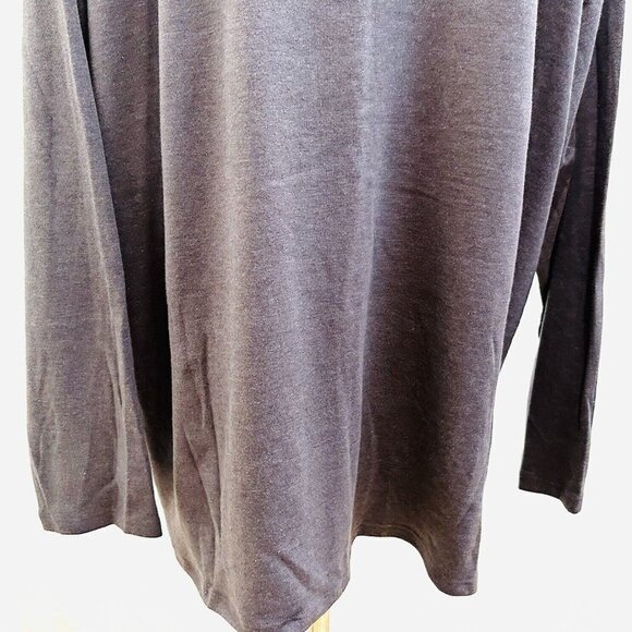 NWT CROFT & BARROW Women Long Sleeve Pullover Mock Neck Gray Cotton Shirt Sz 4X - Picture 9 of 11